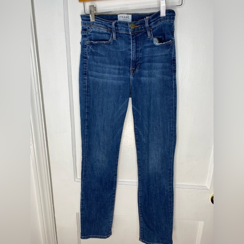 Frame Denim Women's Classic Blue Skinny Jeans